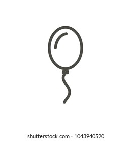 Balloon icon vector. Line party decoration symbol. Trendy flat birthday outline ui sign design. Thin linear graphic pictogram for web site, mobile application. Logo illustration.