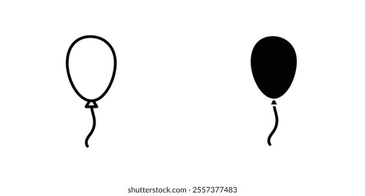 Balloon Icon vector. liner and flat style icons set.