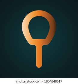 Balloon icon vector logo. Gradient gold concept with dark background
