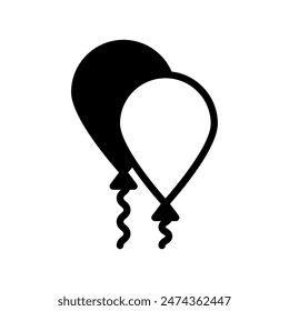 Balloon icon vector or logo illustration style 