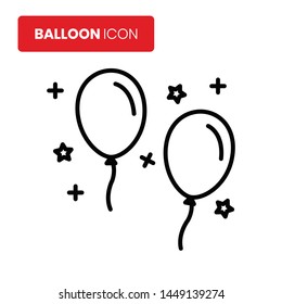 Balloon icon vector on white background