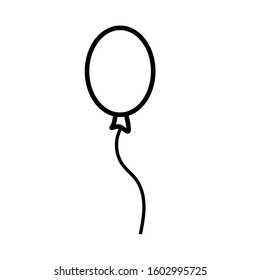 Balloon icon vector in outline design