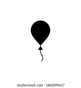 vector de icono de globo. vector de cumpleaños de decoración de iconos de globo de fiesta. Icono de la silueta negra de globo