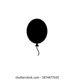 vector de icono de globo. vector de cumpleaños de decoración de iconos de globo de fiesta. Icono de la silueta negra de globo