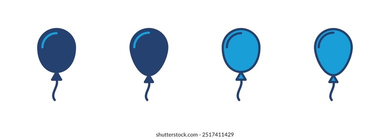 Balloon icon vector. party balloon icon decoration birthday vector. Balloon black silhouette icon