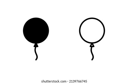 Balloon icon vector. Party balloon sign and symbol