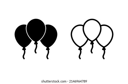 Balloon icon vector. Party balloon sign and symbol