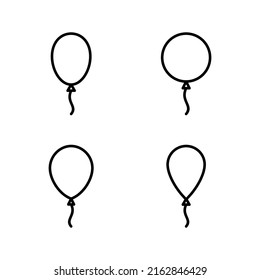 Balloon icon vector. Party balloon sign and symbol