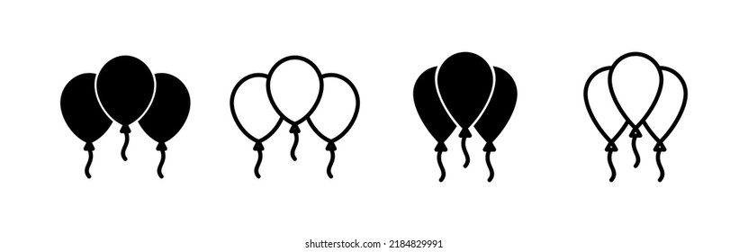 Balloon icon vector. Party balloon sign and symbol