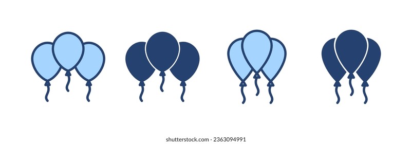 Balloon icon vector. Party balloon sign and symbol