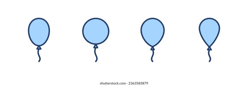 Vector de icono de globo. Signo de globo de partido y símbolo