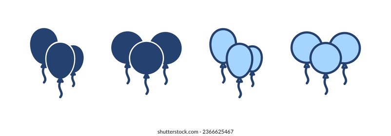 Balloon icon vector. Party balloon sign and symbol