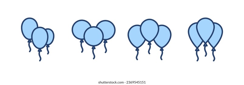 Balloon icon vector. Party balloon sign and symbol