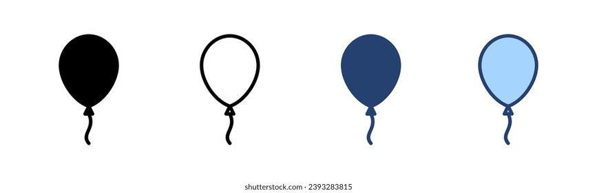 Balloon icon vector. Party balloon sign and symbol