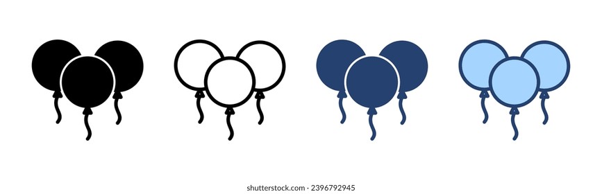 Balloon icon vector. Party balloon sign and symbol