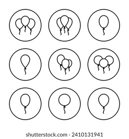 Balloon icon vector. Party balloon sign and symbol