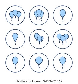 Balloon icon vector. Party balloon sign and symbol