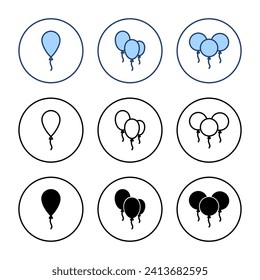 Balloon icon vector. Party balloon sign and symbol