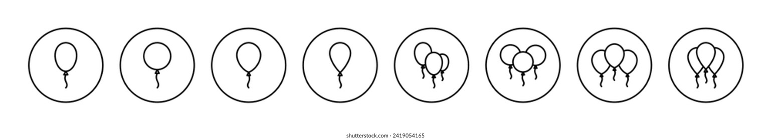 Balloon icon vector. Party balloon sign and symbol