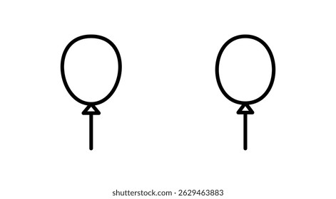 Balloon icon vector. Party balloon sign and symbol