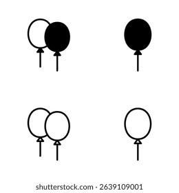 Balloon icon vector. Party balloon sign and symbol