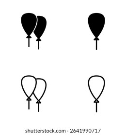 Balloon icon vector. Party balloon sign and symbol