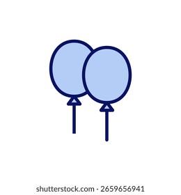 Balloon icon vector. Party balloon sign and symbol