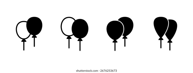 Icono de globo Vector. Signo y símbolo del globo del partido