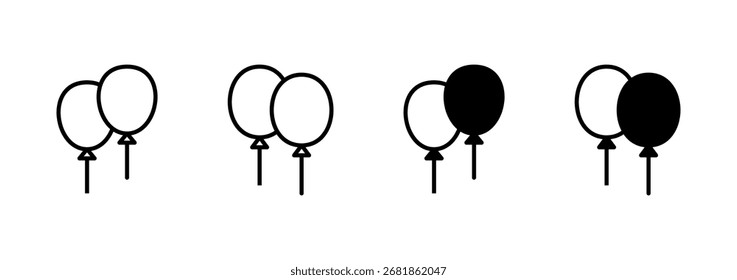 Balloon icon vector. Party balloon sign and symbol