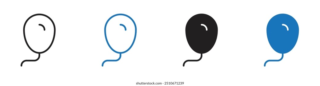 Balloon icon Vector set outline