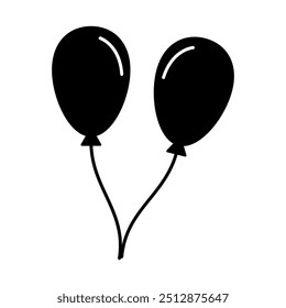 balloon icon vector, simple flat black trendy style illustration for web and app..eps
