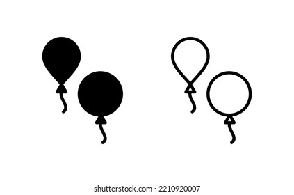 Balloon icon vector for web and mobile app. Party balloon sign and symbol