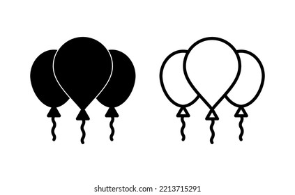 Balloon icon vector for web and mobile app. Party balloon sign and symbol