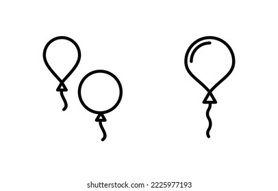 Balloon icon vector for web and mobile app. Party balloon sign and symbol
