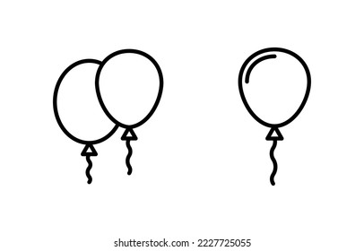 Ballon-Icon-Vektorgrafik für Web- und Mobile-App. Partyballonzeichen und Symbol