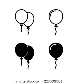 Balloon icon vector for web and mobile app. Party balloon sign and symbol
