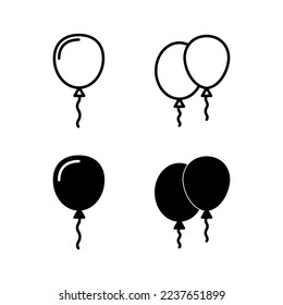 Balloon icon vector for web and mobile app. Party balloon sign and symbol