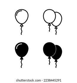 Balloon icon vector for web and mobile app. Party balloon sign and symbol