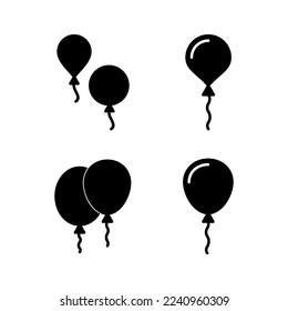 Balloon icon vector for web and mobile app. Party balloon sign and symbol