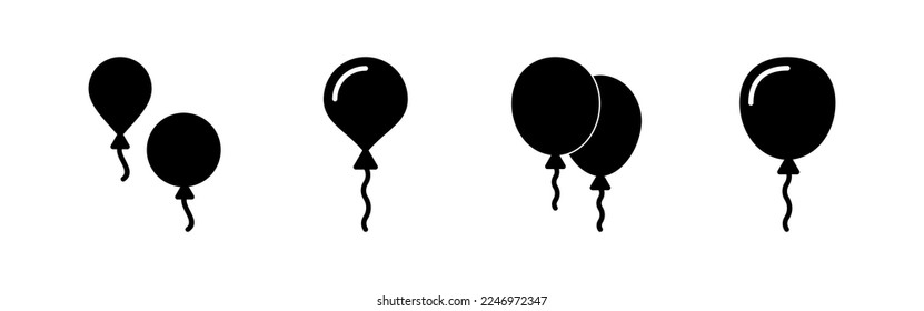 Balloon icon vector for web and mobile app. Party balloon sign and symbol