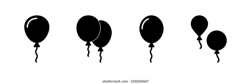 Balloon icon vector for web and mobile app. Party balloon sign and symbol