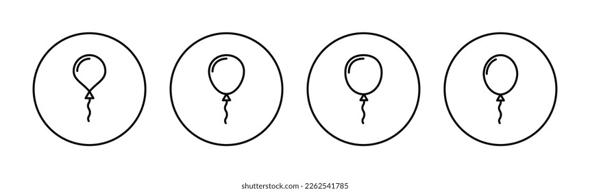 Balloon icon vector for web and mobile app. Party balloon sign and symbol