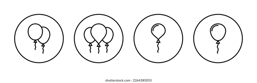 Balloon icon vector for web and mobile app. Party balloon sign and symbol