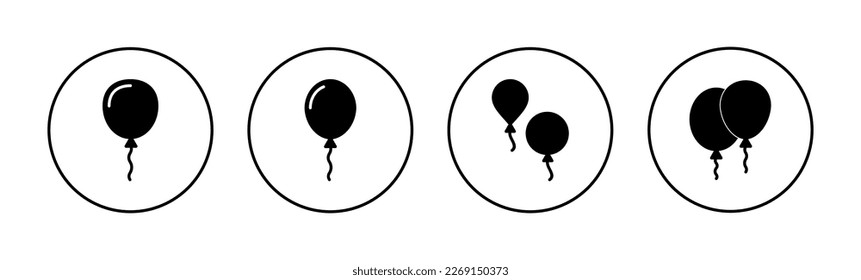 Balloon icon vector for web and mobile app. Party balloon sign and symbol