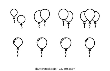 Balloon icon vector for web and mobile app. Party balloon sign and symbol