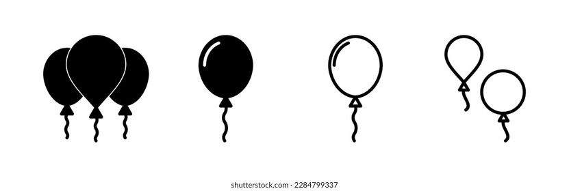 Balloon icon vector for web and mobile app. Party balloon sign and symbol