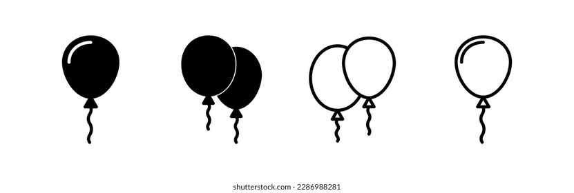 Balloon icon vector for web and mobile app. Party balloon sign and symbol