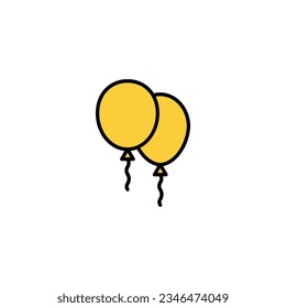 Vector de iconos de globo para aplicaciones web y móviles. Signo de globo de partido y símbolo