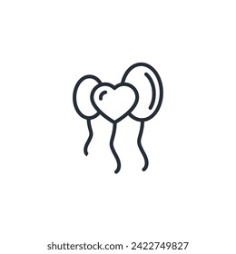 balloon icon. vector.Editable stroke.linear style sign for use web design,logo.Symbol illustration.