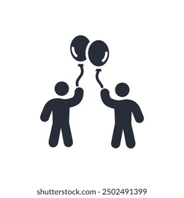 balloon icon. vector.Editable stroke.linear style sign for use web design,logo.Symbol illustration.